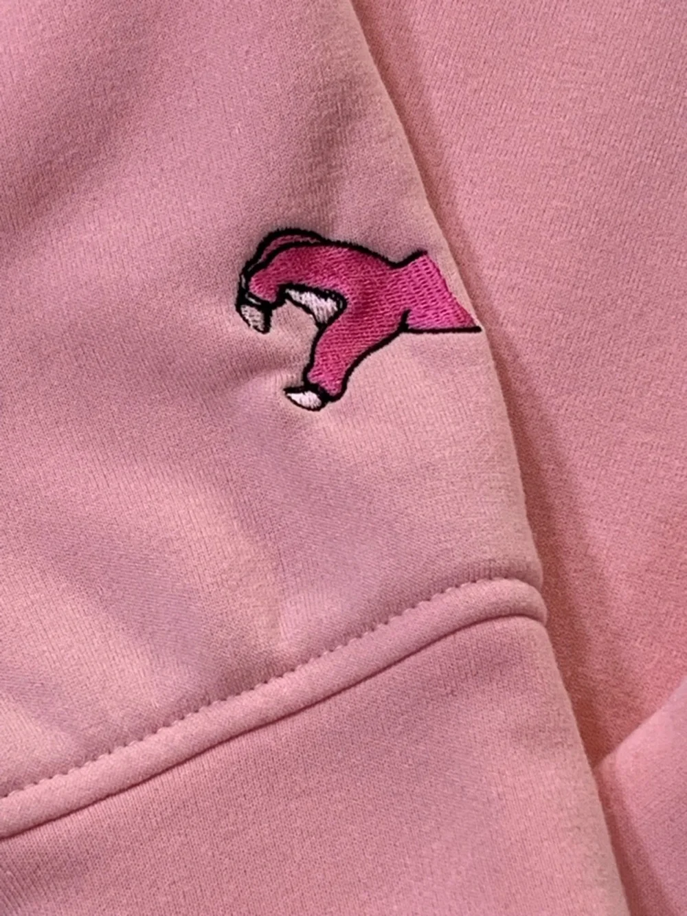Nike Pink Embroidered Stitch Sweatshirt Large Y2K Christmas Crewneck Cozy Cute